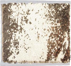 Atmosphera for Kids Malý textilní úložný box flitr bílý a zlatý 24x24 cm