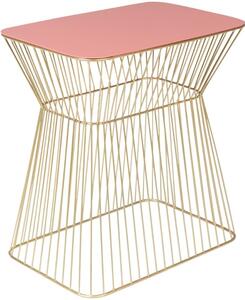 Růžovo zlatý kovový odkládací stolek BOLD MONKEY NO OFFENCE 45 x 29,5 cm