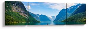 Obraz - Jezero Lovatnet (170x50 cm)