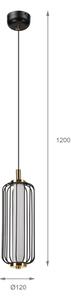 LED Lustr na lanku BONNIE LED/15W/230V 3000K černá