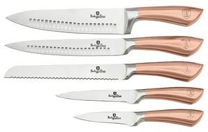 BERLINGERHAUS Sada nožů ve stojanu 6 ks nerez Rosegold Metallic Line BH-2375
