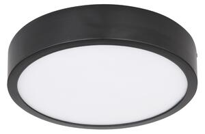 GLOBO Stropní LED přisazené osvětlení LUCENA, 15W, denní bílá, 145mm, kulaté, černé 12368-15