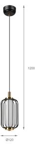 LED Lustr na lanku BONNIE LED/10W/230V 3000K černá