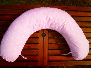KHC Kojící těhotenský relaxační polštář Miki EPS Obrovský Hvězdy na růžové Pratelný potah