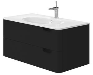 Kingsbath Velluto Black 100 koupelnová skříňka s umyvadlem
