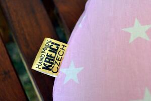 KHC Kojící těhotenský relaxační polštář Miki Obrovský Hvězdy na růžové Pratelný potah O=240cm