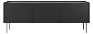 TV stolek Desin 170 cm se dvěmi ukrytými zásuvkami - černý mat / dub nagano