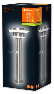 LEDVANCE Venkovní LED sloupek s čidlem ENDURA STYLE SOLAR, 6W, teplá bílá, 40cm, stříbrné