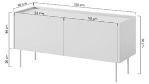 TV stolek Desin 120 cm - kašmírová / dub nagano