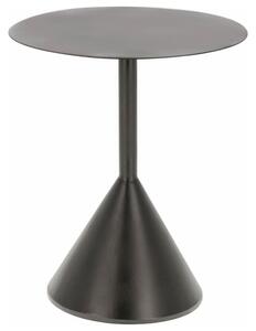 Černý kovový kulatý odkládací stolek Kave Home Yinan 48 cm