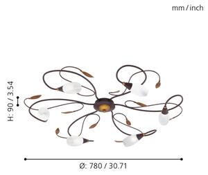 EGLO 90697 - Lustr přisazený GERBERA1 6xG9/40W
