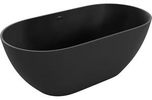 Mexen Rimini volně stojící vana z konglomerátu 150 x 75 cm, černý mat - 57241507570