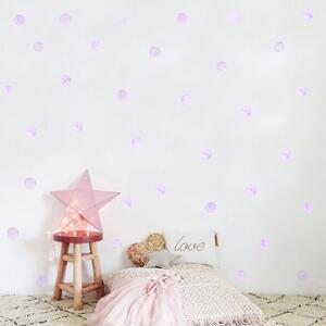 Funlife Samolepky do dětského pokoje puntíky 6 cm | 3 barvy Barva: Růžová