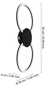 Eglo 902124 - LED Nástěnné svítidlo VENTICELLO LED/20W/230V + LED/0,91W černá