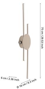 Eglo 902126 - LED Nástěnné svítidlo VENTICELLO LED/20W/230V + LED/0,91W béžová