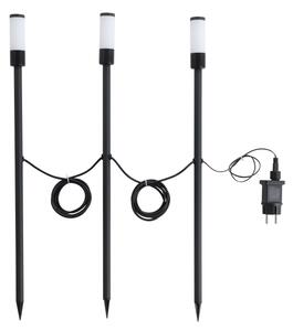 Eglo 902042 - SADA 3x LED Venkovní lampa ZANCARO LED/1W/230V IP44 černá