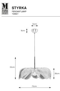 Markslöjd 108661 - Lustr na lanku STYRKA 1xE27/40W/230V pr. 75 cm béžová