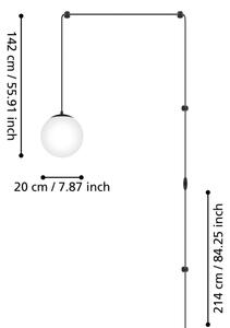 Eglo 900977 - Lustr na lanku RONDO 1xE27/40W/230V