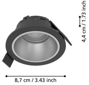 Eglo 902296 - LED Stm. koup. podh. svítidlo YEBRA LED/4,8W/230V IP44 černá