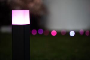 LEDVANCE Chytré venkovní sloupkové LED osvětlení SMART WIFI CUBE, 9,5W, teplá bílá, RGB, IP44, 80cm, šedé