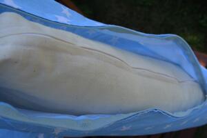 KHC Potah na těhotenský kojící polštář Zuzanka Hvězdy na modré