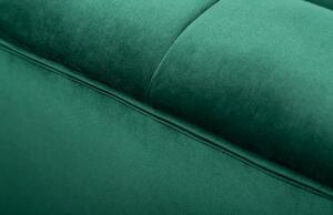 Moebel Living Smaragdově zelená sametová třímístná pohovka Nesie 225 cm