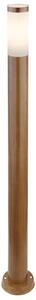 GLOBO Venkovní stojací lampa BOSTON, 1xE27, 60W, 110cm, imitace dřeva 3159W