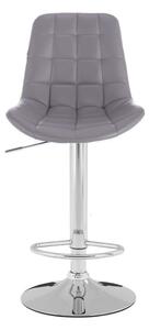 LuxuryForm Barová židle PARIS na stříbrném talíři - šedá