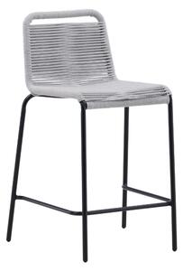 Barová židle Lindos, 2ks, světle šedá, S52,5*D53,5*V88,5