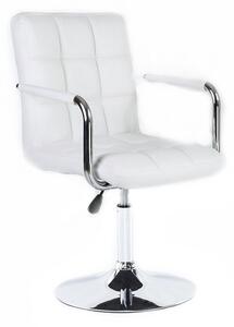 LuxuryForm Židle VERONA na kulaté podstavě - bílá (VPT)