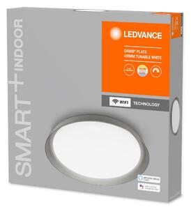 LEDVANCE Chytré LED stropní osvětlení SMART WIFI ORBIS PLATE, 24W, teplá bílá-studená bílá, 43cm, kulaté, šed