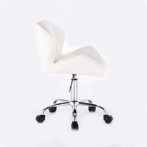 LuxuryForm Židle MILANO na podstavě s kolečky bílá