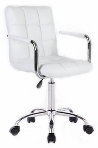LuxuryForm Židle VERONA na podstavě s kolečky bílá