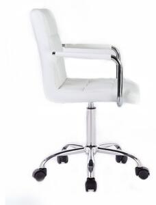 LuxuryForm Židle VERONA na podstavě s kolečky bílá