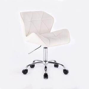LuxuryForm Židle MILANO na podstavě s kolečky bílá
