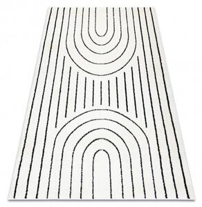 Dywany Łuszczów Kusový koberec Mode 8494 geometric cream/black ROZMĚR: 80x150