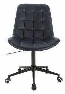 LuxuryForm Židle PARIS na černé podstavě s kolečky - černá