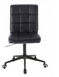 LuxuryForm Židle TOLEDO na černé podstavě s kolečky - černá
