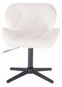 LuxuryForm Židle MILANO na černém kříži - bílá(VPT)