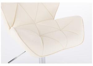 LuxuryForm Barová židle MILANO na zlatém talíři - krémová