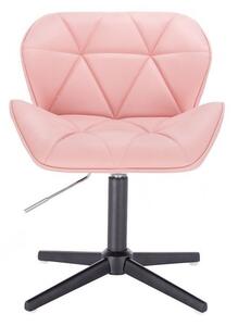 LuxuryForm Židle MILANO na černém kříži - růžová