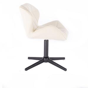 LuxuryForm Židle MILANO na černém kříži - bílá(VPT)