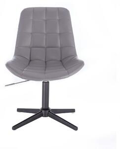 LuxuryForm Židle PARIS na černém kříži - šedá (VPT)