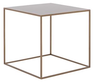 Nordic Design Zlatý kovový konferenční stolek Moreno 50 x 50 cm