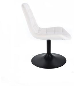LuxuryForm Židle PARIS na černém talíři - bílá (VPT)