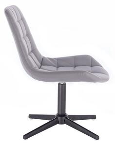 LuxuryForm Židle PARIS na černém kříži - šedá (VPT)