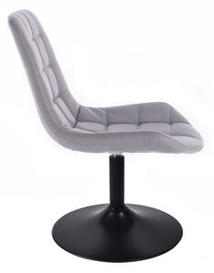 LuxuryForm Židle PARIS na černém talíři - šedá (VPT)
