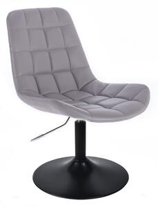 LuxuryForm Židle PARIS na černém talíři - šedá (VPT)