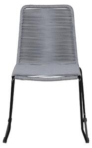 Jídelní židle Lindos, 2ks, šedá
