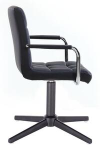 LuxuryForm Židle VERONA na černém kříži - černá